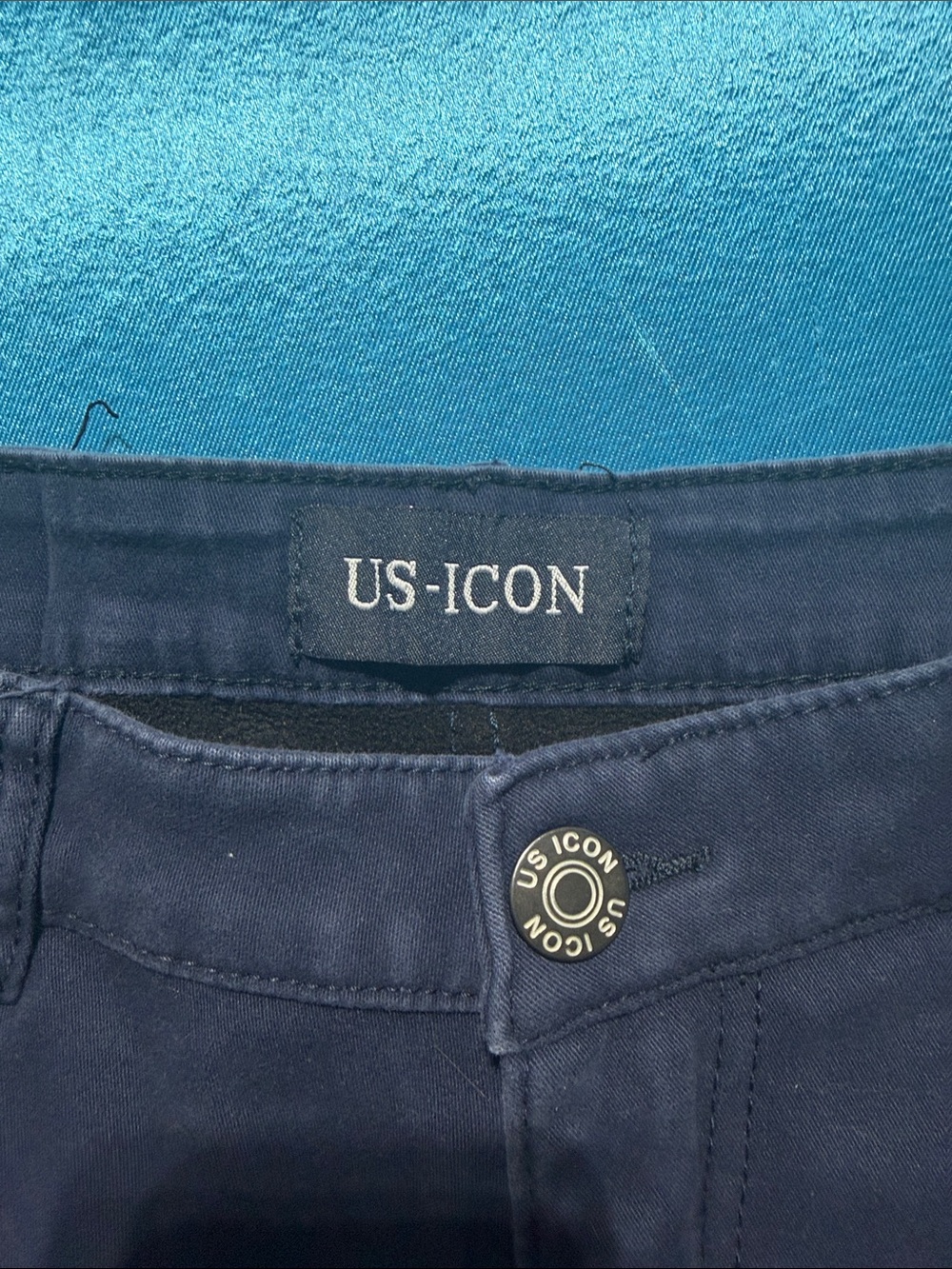 ICON Men's Slim Straight Jeans in Navy Blue - Picture 2 of 5